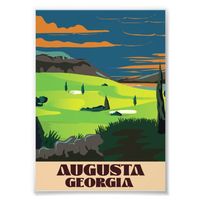 Augusta Georgia Golf affisch Fototryck (Framsidan)