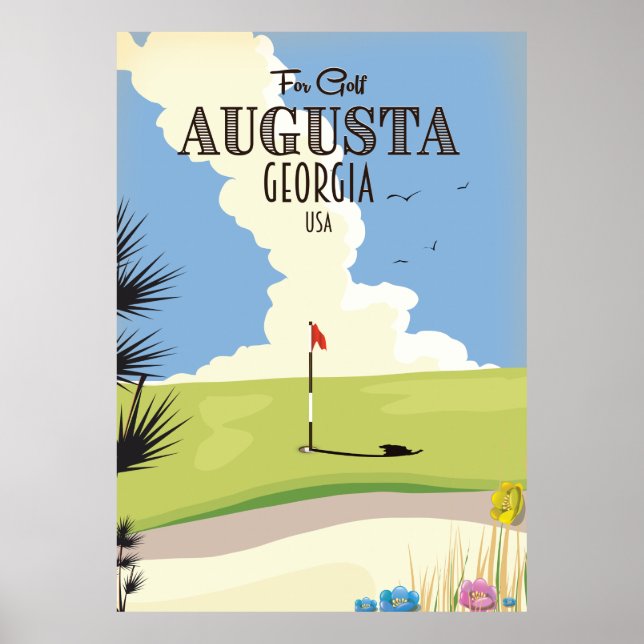 Augusta Georgia Golf Poster (Framsidan)