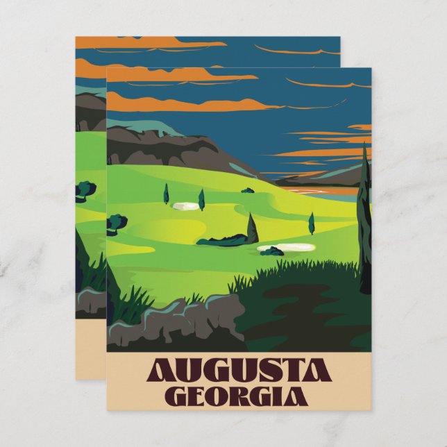 Augusta Georgia Golf poster (Fram/baksida)