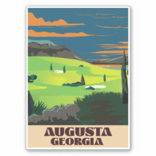 Augusta Georgia Golf poster Klistermärken