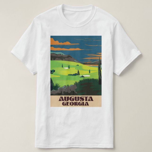 Augusta Georgia Golf poster T Shirt (Design framsida)
