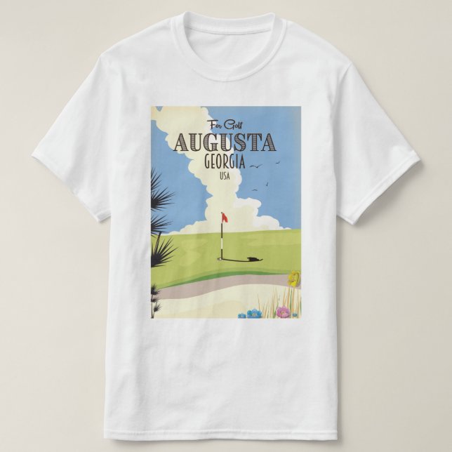 Augusta Georgia Golf Poster T Shirt (Design framsida)