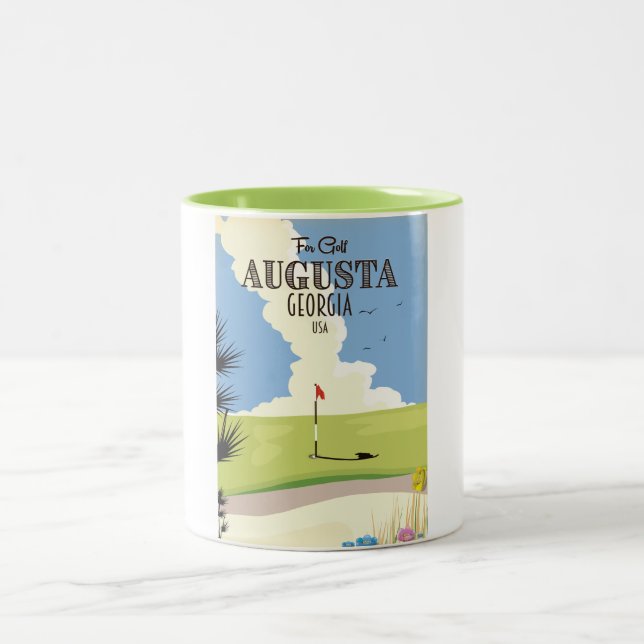 Augusta Georgia Golf Poster Två-Tonad Mugg (Center)
