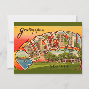 Augusta Georgia Retro Vykort