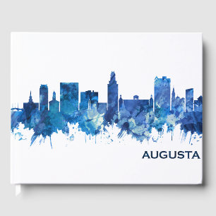 Augusta Georgia Skyline Blue Gästböcker