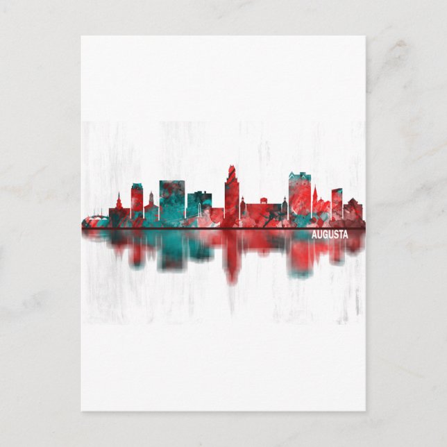 Augusta Georgia Skyline Inbjudan Vykort (Framsida)