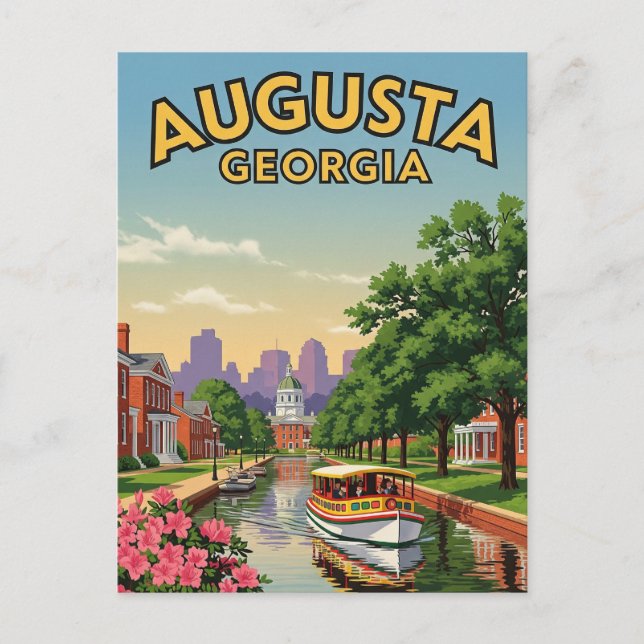 Augusta Georgia Travel Vykort (Framsida)