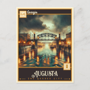 Augusta, Georgien VINTAGE Vykort