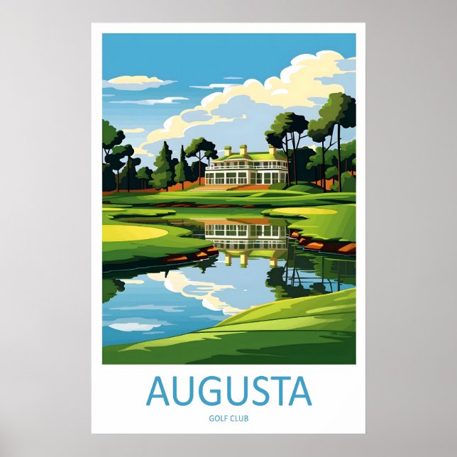 Augusta Golfbana Resa Utskrift Väggkonst Augusta (Framsidan)