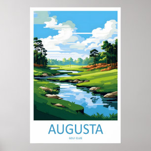 Augusta Golfbana Resa Utskrifts Väggkonst Augusta