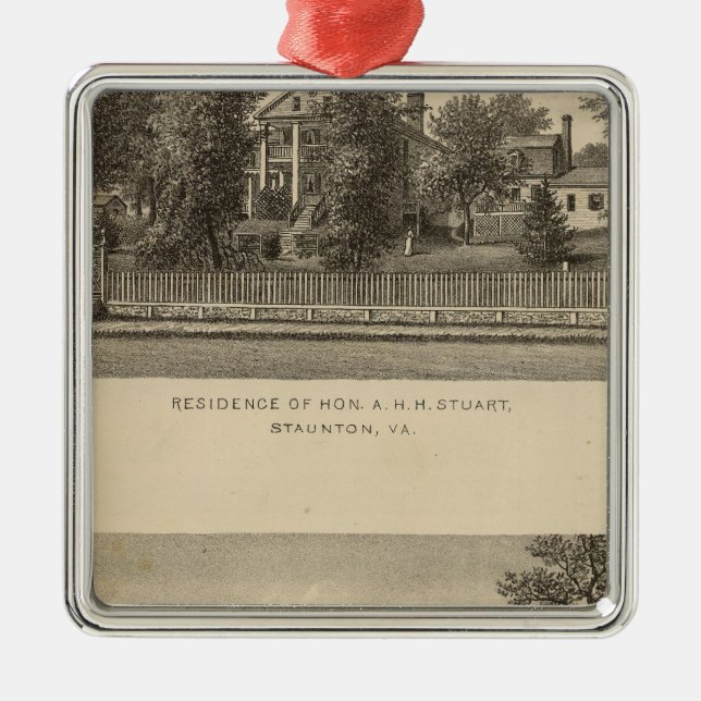 Augusta kyrklig Stuart uppehåll Julgransprydnad Metall (Framsidan)