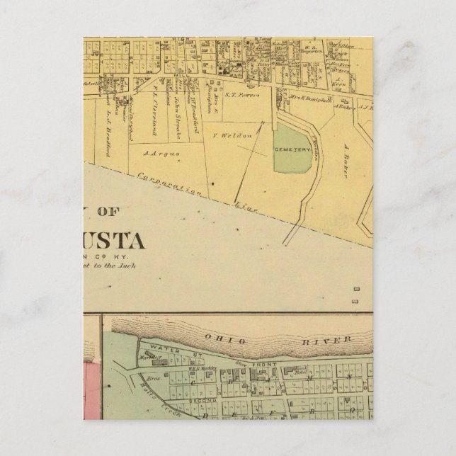 Augusta med Tietzville, Foster Vykort (Framsida)