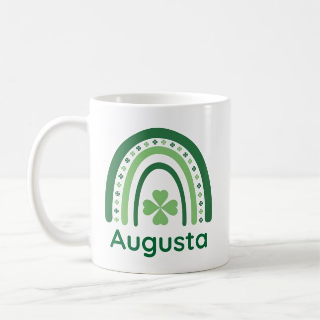 Augusta Namn Klöver Boho Rainbow Kaffemugg (Vänster)