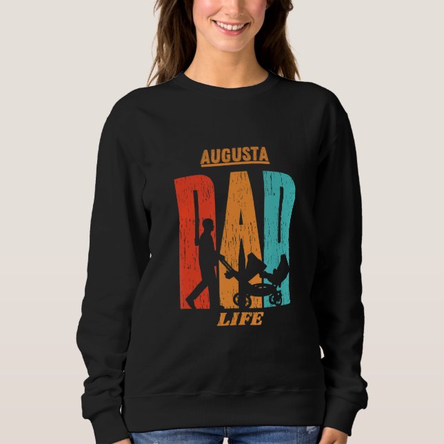 Augusta Native Funny Statlig flagga Pappa Parent B T Shirt (Framsida)