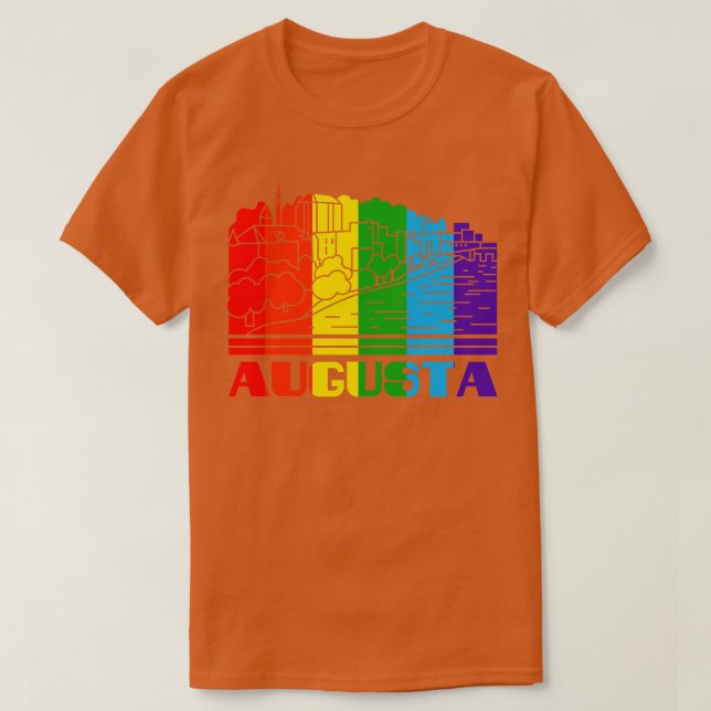Augusta Pride Augusta LGBT GT HGBTQ Supporter T Shirt (Design framsida)