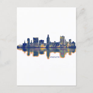 Augusta Skyline Inbjudan Vykort