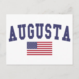Augusta US Flagga Vykort