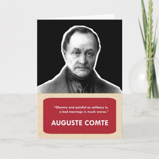 Auguste Comte Anti-Valentin kort för dag (Framsida)