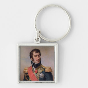 Auguste Frederic Louis Viesse de Marmont Fyrkantig Silverfärgad Nyckelring