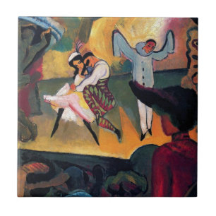 Auguste Macke - Ryska balettdansöser på scen Kakelplatta