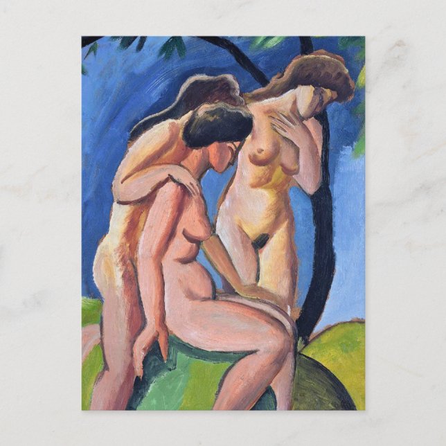 Auguste Macke Three Acts Vykort (Framsida)