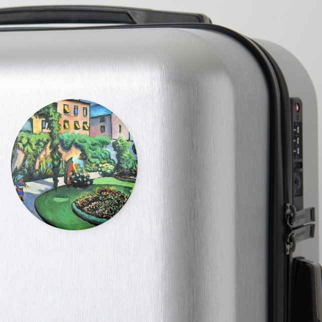 Auguste Macke - Trädgårdsbild, populär målning, Magnet (In Situ (Luggage))