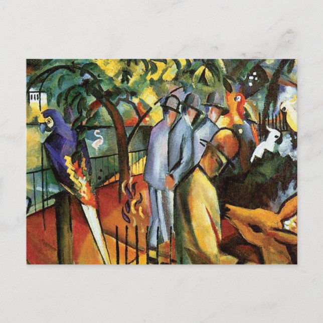 Auguste Macke - Zoo Djurälskare Vykort (Framsida)