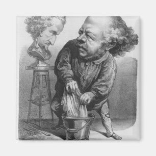 Auguste Preault (1809-79), karikatyr från Le Bou Magnet