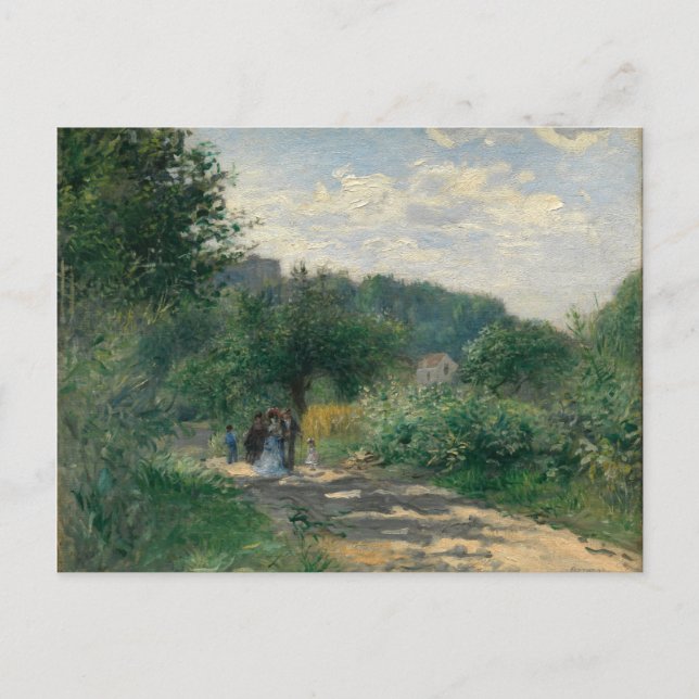 Auguste Renoir A Road i Louveciennes Vykort (Framsida)