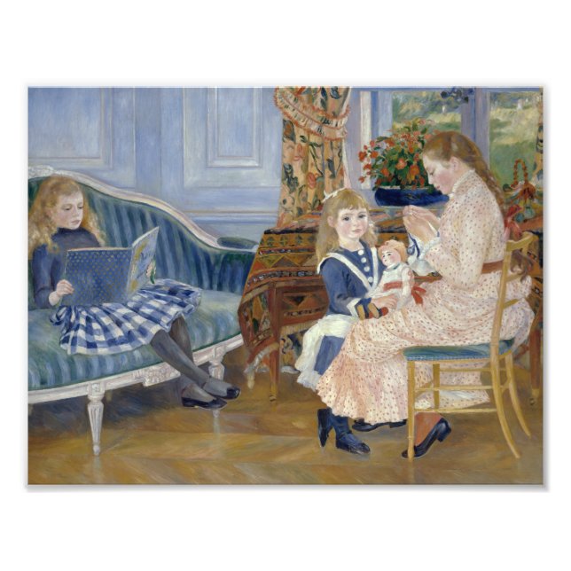Auguste Renoir - Barnens eftermiddag i Wargemont Fototryck (Framsidan)