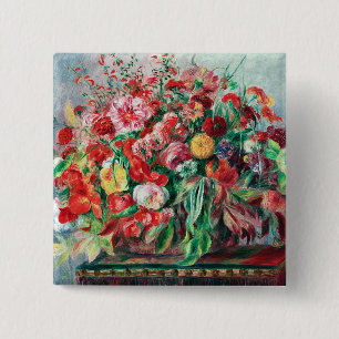 Auguste Renoir - Basket av blommor Knapp