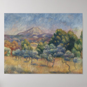 Auguste Renoir - berget Sainte-Victoire Poster