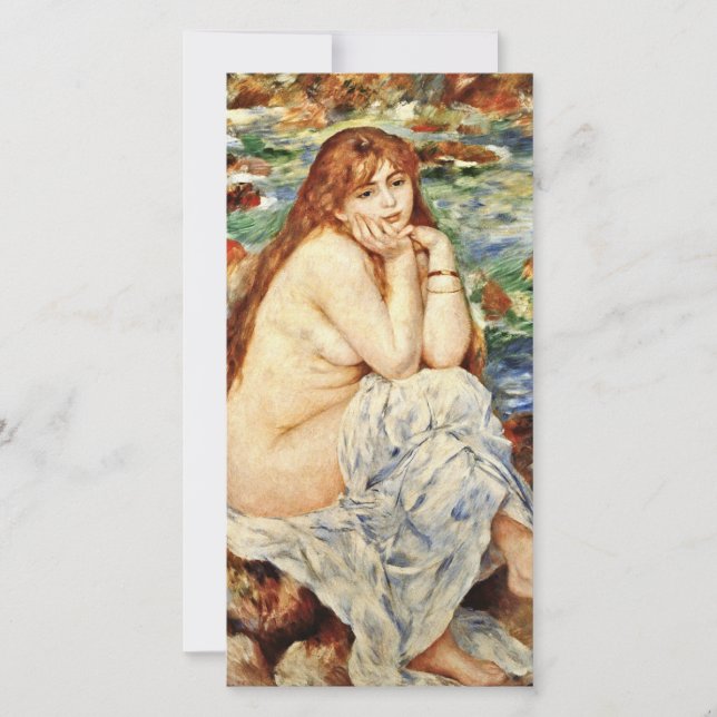 Auguste Renoir- Buh placerad på en Sand Bank Julkort (Framsida)