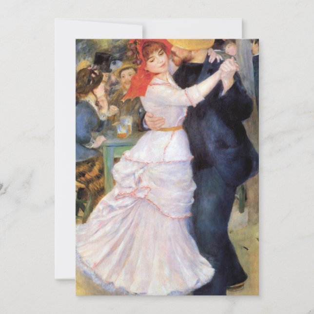 Auguste Renoir - Dance vid Bougival Inbjudningar (Framsida)