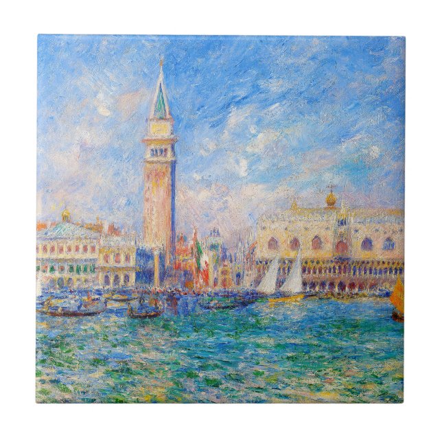 Auguste Renoir - Doges Palace Venedig Kakelplatta (Framsidan)