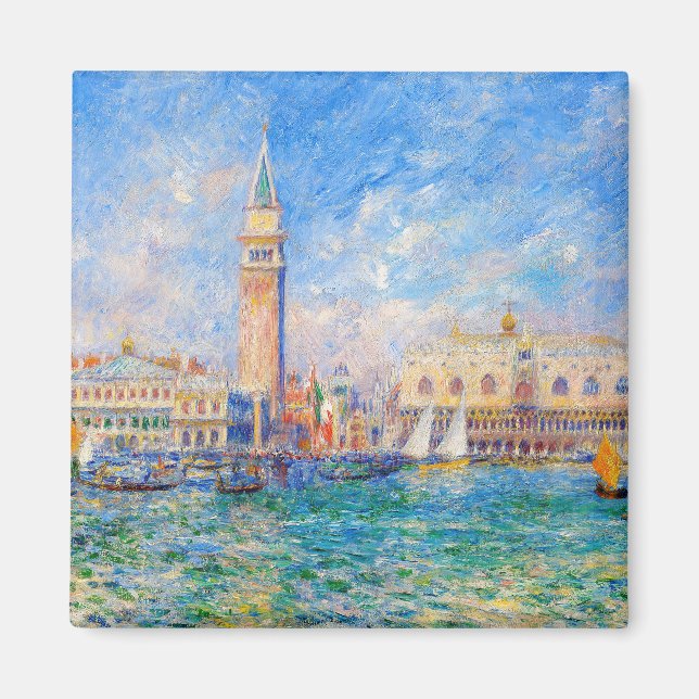 Auguste Renoir - Doges Palace Venedig Magnet (Framsidan)