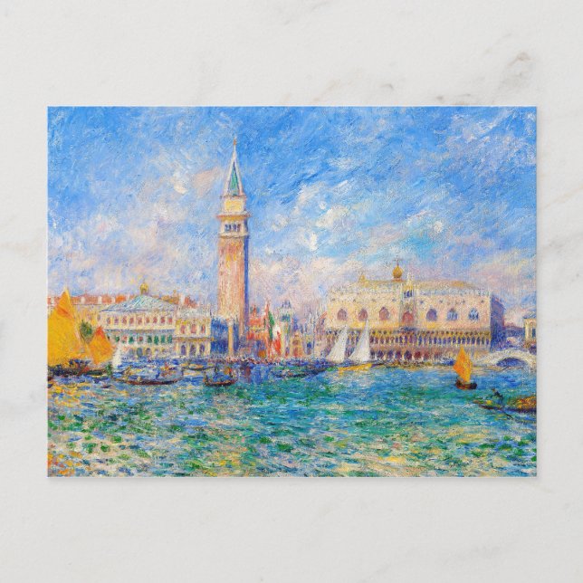 Auguste Renoir - Doges Palace Venedig Vykort (Framsida)