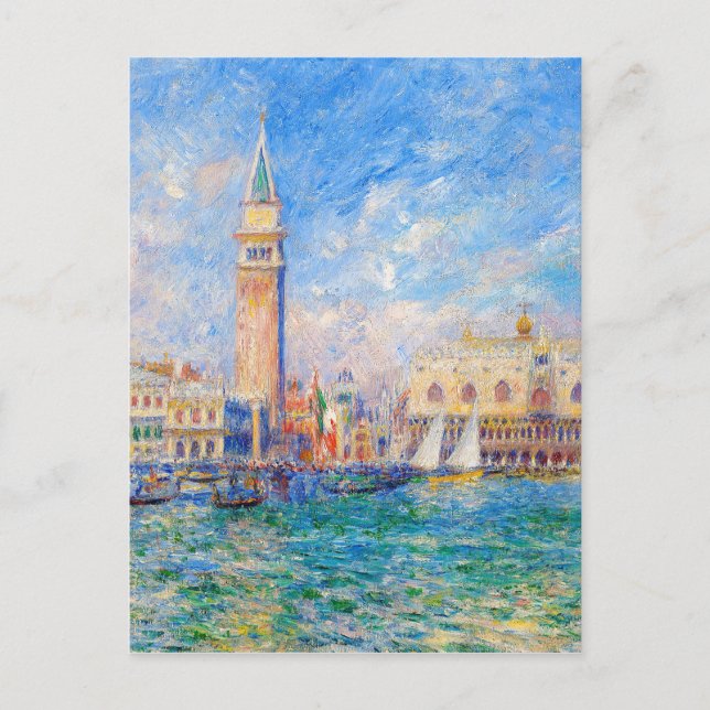 Auguste Renoir - Doges Palace Venedig Vykort (Framsida)