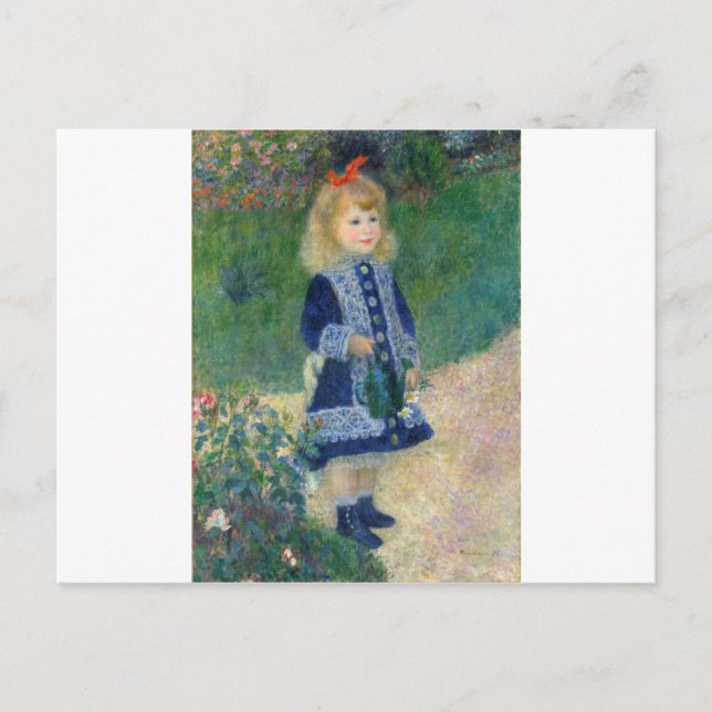 Auguste Renoir - En flicka med en vattentäkt Vykort (Framsida)