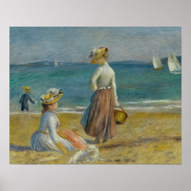 Auguste Renoir - Figurer på stranden Poster (Framsidan)
