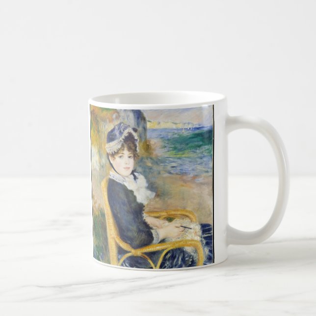 Auguste Renoir från Seashore Woman Porträtt Kaffemugg (Höger)