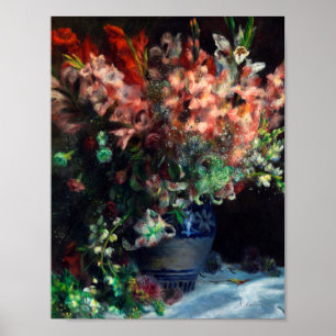 Auguste Renoir - Gladioli i A Vas Poster