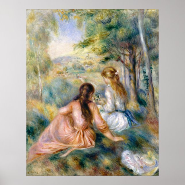 Auguste Renoir i Meadow Poster (Framsidan)