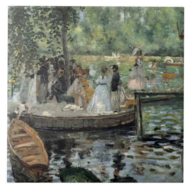 Auguste Renoir - La Grenouillere Kakelplatta (Framsidan)
