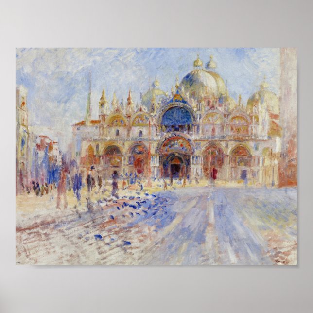 Auguste Renoir - Piazza San Marco, Venedig Poster (Framsidan)