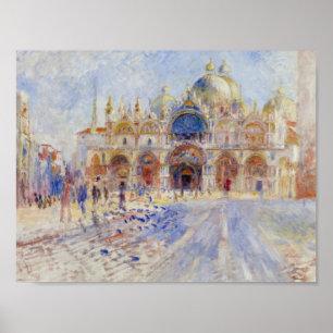 Auguste Renoir - piazzaen San Marco, Venedig Poster