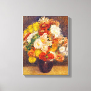 Auguste Renoir still Bouquet Chrysanthemums Canvastryck