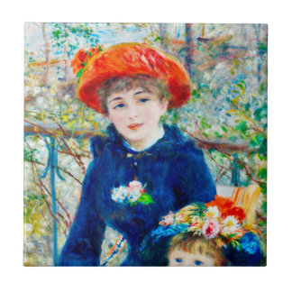 Auguste Renoir - två systrar Kakelplatta