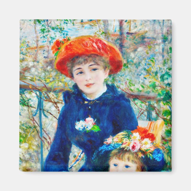 Auguste Renoir - Två systrar Magnet (Framsidan)