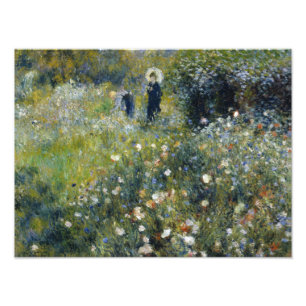 Auguste Renoir - Woman med parasol i en Garden Fototryck